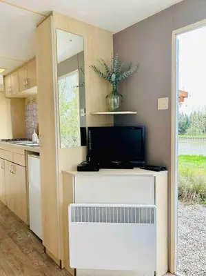 Cuisine ou kitchenette dans l'établissement La Louée du canal