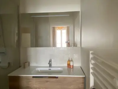 Salle de bains dans l'établissement Hilo Charming Appartment Saint Laurent Sur Sane