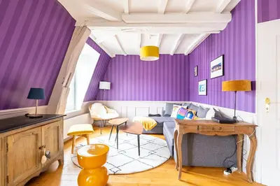 Coin salon dans l'établissement Le Lilas - Hypercentre Confort Calme 4 voyageurs