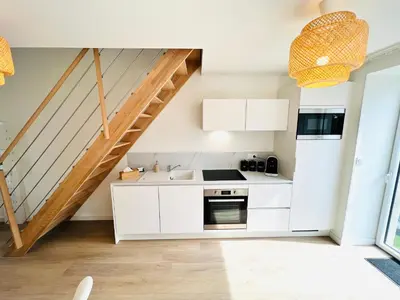 Cuisine ou kitchenette dans l'établissement Nos 3 spas de bourgogne (3minutes de Beaune)