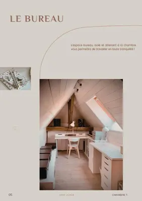 Coin salon dans l'établissement Chambre et bureau
