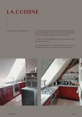 Cuisine ou kitchenette dans l'établissement Chambre et bureau