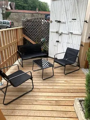 Balcon ou terrasse dans l'établissement Appartement cosy Lons - Montmorot