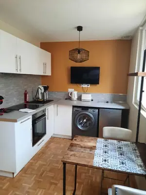 Cuisine ou kitchenette dans l'établissement Le petit cocon