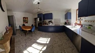 Cuisine ou kitchenette dans l'établissement 2 CHAMBRES DANS MAISON EN PIERRE ATYPIQUe