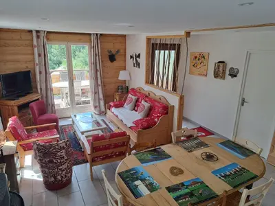 Coin salon dans l'établissement Le refuge du hérisson
