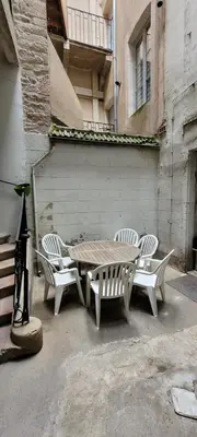 Balcon ou terrasse dans l'établissement Des Histoires d'Anges - Côté Ville - 2 meublés classés - Accueil Vélo