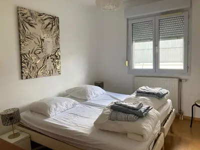 Un ou plusieurs lits dans un hébergement de l'établissement Belle maison sur la Voie Verte, Mâcon-Cluny, 6 personnes