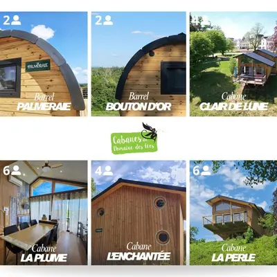 Plan de l'établissement Cabanes du Domaine des Fées