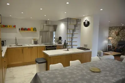 Cuisine ou kitchenette dans l'établissement Domaine-Bayard