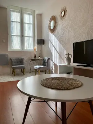 Télévision ou salle de divertissement dans l'établissement Chouette Appartement Dijon Centre