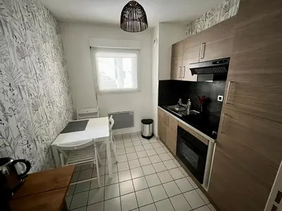 Cuisine ou kitchenette dans l'établissement Chouette Appartement Dijon Centre