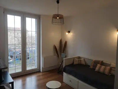 Coin salon dans l'établissement Le Cosy de Paray 4 couchages