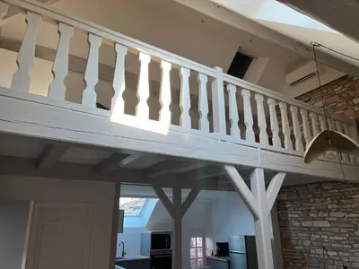 Balcon ou terrasse dans l'établissement Les clos de Givry - Clos Théodore - Appartement 88m2 climatisé avec sauna et petite terrasse