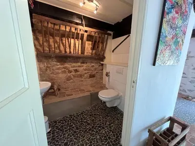 Salle de bains dans l'établissement Martin-Pêcheur prox. Settons