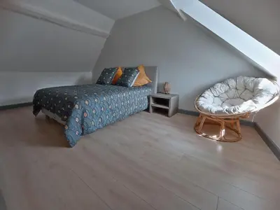 Coin salon dans l'établissement Le palais duplex