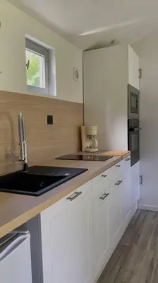 Cuisine ou kitchenette dans l'établissement Petite maison dans la prairie