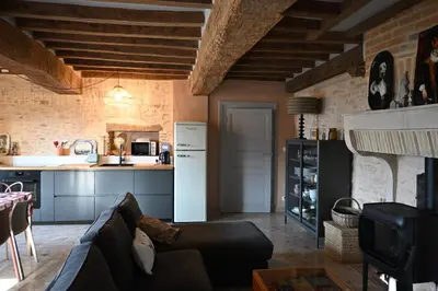 Cuisine ou kitchenette dans l'établissement Gite Fauquette
