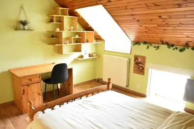 Un ou plusieurs lits dans un hébergement de l'établissement Chambres chez l'habitant - Chez Nico & Belen