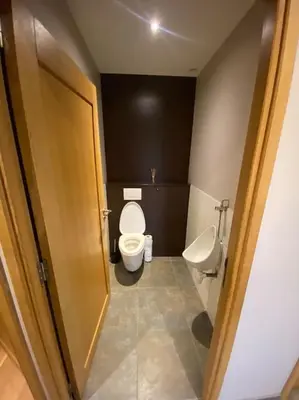Salle de bains dans l'établissement Maison ossature bois