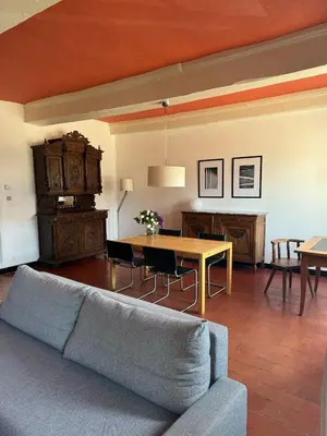 Coin salon dans l'établissement GITE A LA FERME