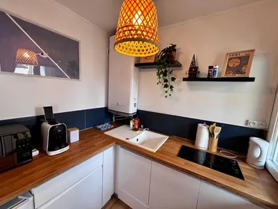 Cuisine ou kitchenette dans l'établissement L'Open d'Australie