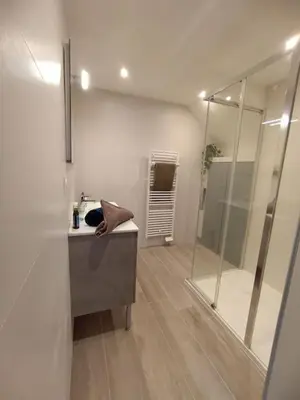 Salle de bains dans l'établissement Appartement Le palais autun