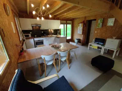 Cuisine ou kitchenette dans l'établissement Gîte Chalet Morvan Bourgogne