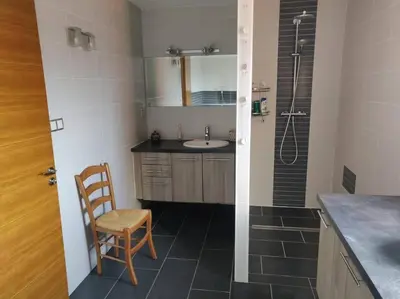 Cuisine ou kitchenette dans l'établissement Maison spacieuse avec billard balnéo piano