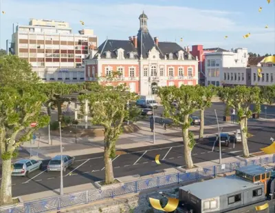 Vue générale sur Montceau-les-Mines ou vue de la ville depuis l'appartement