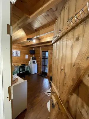 Cuisine ou kitchenette dans l'établissement LES CHALETS DE VANESS' le Mahé