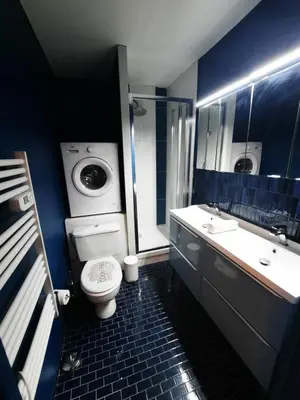Salle de bains dans l'établissement Les Buttes - Apt 4 Prs, 1 ch - Parking privé