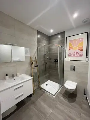 Salle de bains dans l'établissement Ô Happy Daix