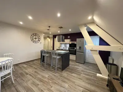 Cuisine ou kitchenette dans l'établissement Appartement à Beaune avec Parking
