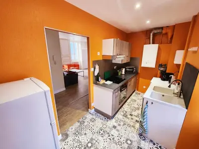 Cuisine ou kitchenette dans l'établissement Appartement de Louise et Adrien