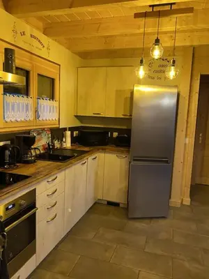 Cuisine ou kitchenette dans l'établissement Gîte Sous-Poupet