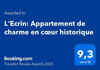Certificat, récompense, panneau ou autre document affiché dans l'établissement L'Ecrin: Appartement de charme en cœur historique