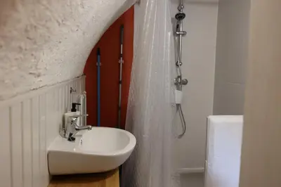 Salle de bains dans l'établissement Studio des mésanges