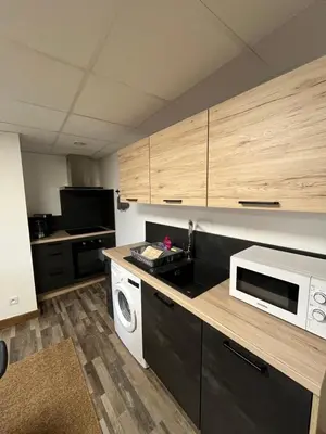 Cuisine ou kitchenette dans l'établissement Les Pichies, T2 Julia, centre ville.