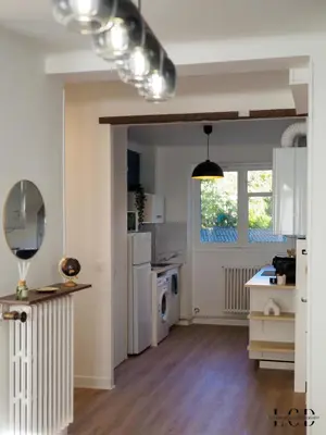 Cuisine ou kitchenette dans l'établissement Le Métropolitan