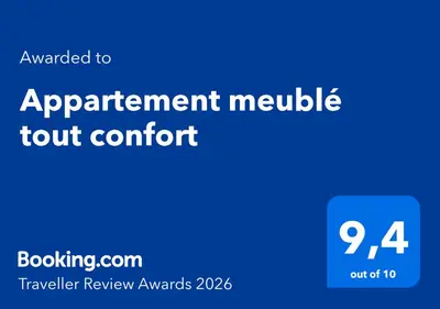 Certificat, récompense, panneau ou autre document affiché dans l'établissement Appartement meublé tout confort