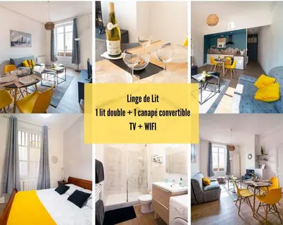 Coin salon dans l'établissement Cabana & Le Sirène - Proche Centre-Ville
