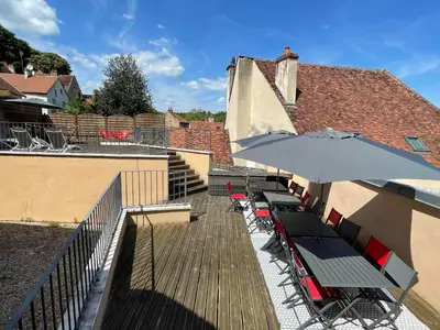 Balcon ou terrasse dans l'établissement 15 personnes Chez Delphine et Guillaume