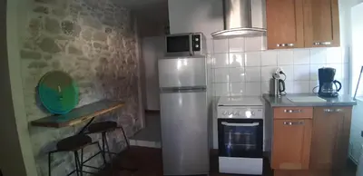 Cuisine ou kitchenette dans l'établissement maison Chez Kitoune