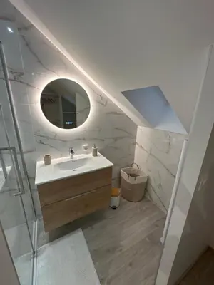 Salle de bains dans l'établissement La Dépendance