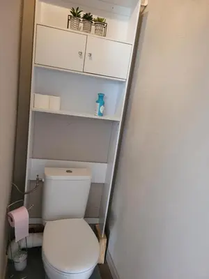 Salle de bains dans l'établissement studio au bord du canal