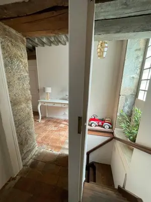 Salle de bains dans l'établissement Gîte La Bancale