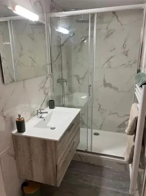Salle de bains dans l'établissement La Mezzavilla