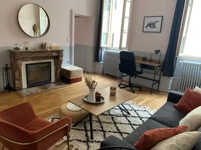 Coin salon dans l'établissement Le Saint Fiacre - Homillesime