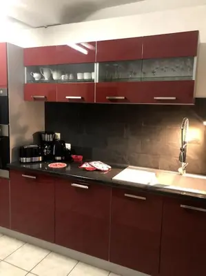 Cuisine ou kitchenette dans l'établissement La maison de Jeanne